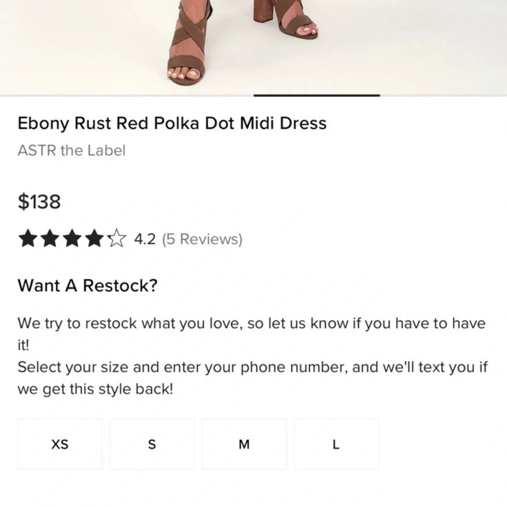 The ASTR the Label Ebony Rust Red Polka Dot Midi Dress 🌿 - Picture 11 of 12